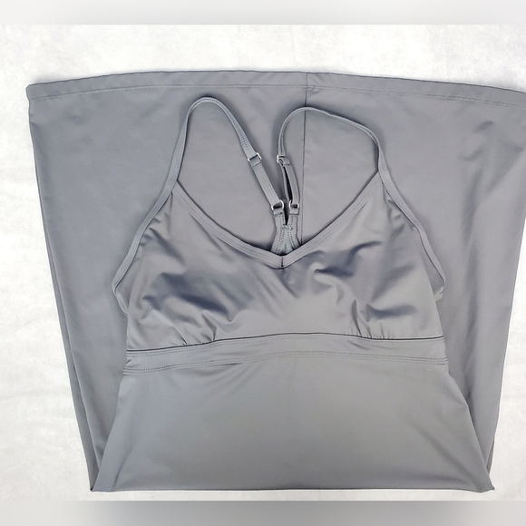 Athleta Grey Outdoor Workout Racerback Dress Size M #4 - Picture 4 of 11